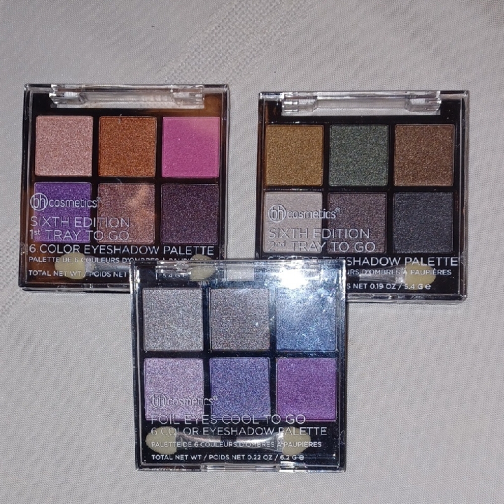 BH Cosmetics Sixth Edition Eyeshadow Trio -3 Palettes